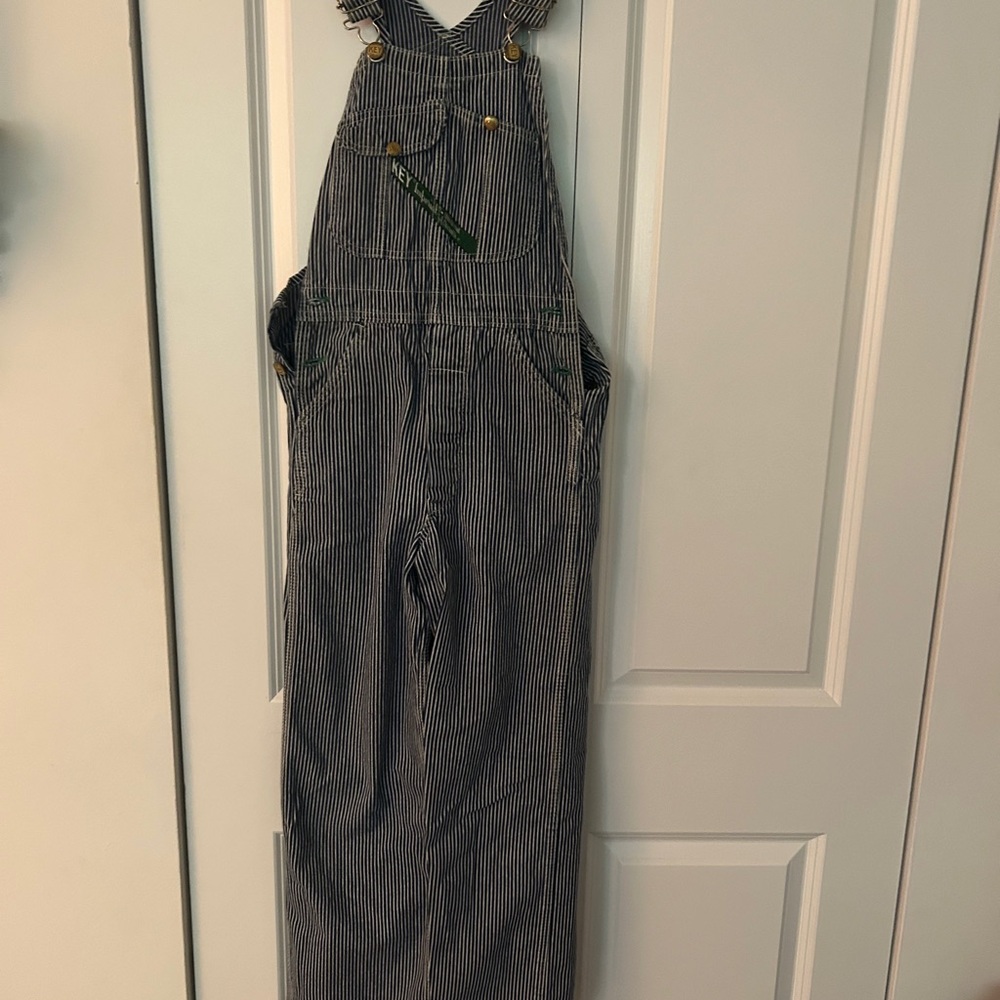Vintage Key Imperial Pinstripe Denim Overalls